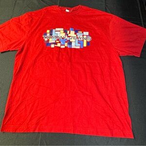 Tommy Hilfiger Red Graphic T-Shirt for Men Xl vintage 90’s